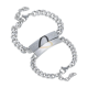 Unisex Infinity Love Knot Bracelet Set Snake Chain Knot Bracelet Dainty 925 sterling silver Couple Bracelet Set