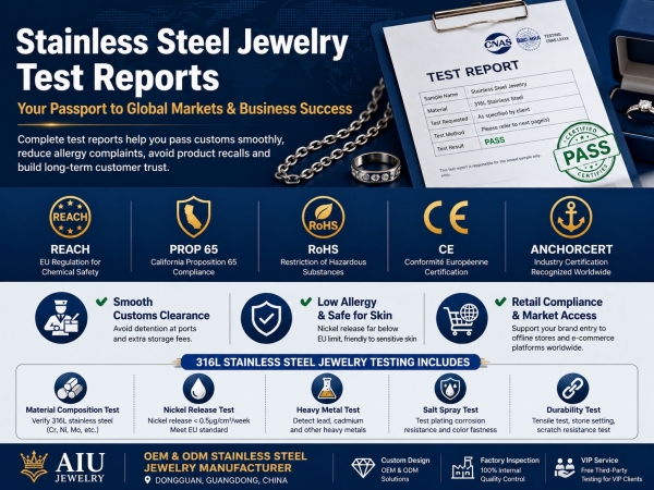 Why Stainless Steel Jewelry Test Reports Matter To Your Jewelry Business?