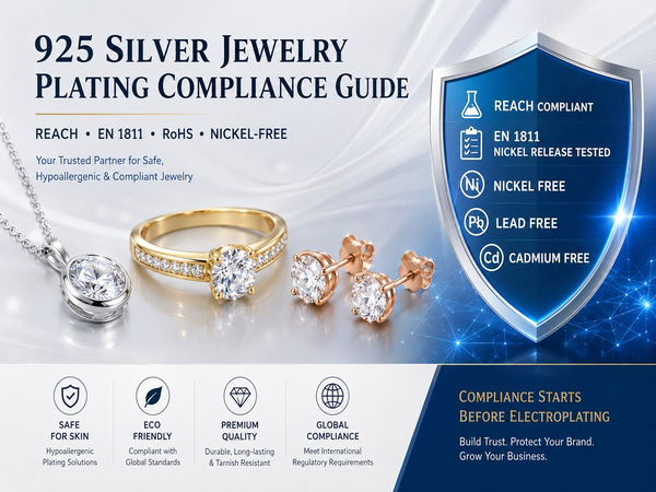 925 Silver Jewelry Plating Compliance Guide: REACH Annex XVII, RoHS, EN 1811 Nickel Release & Hypoallergenic Standards