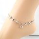 Manufacturer high quality fashion new design women jewelry chain with tiny delicate ball bell charm anklets