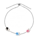 Manufacture high quality jewelry adjustable slider bracelet girl cute animal enamel 925 sterling silver charm bracelet