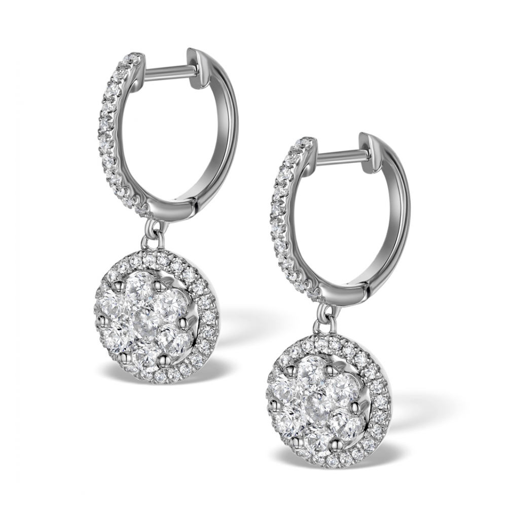 Gorgeous 925 sterling silver bridal earring, studded with zircon for the bride