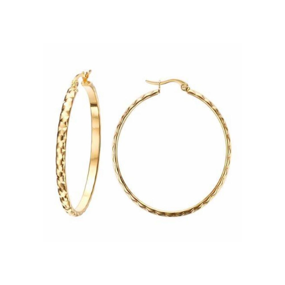 Custom Women Fashion Earrings Gold Plated Hoop Earrings Stainless Steel