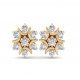 Fashion Sterling Silver Stud Earrings Gold Plated Cubic Zirconia Jewelry Earrings