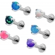 G23 Titanium thread piercing earrings, anodized earrings