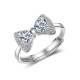925 sterling silver jewelry bow ring for women