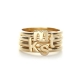 gold plated initial ring