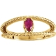 Real 18k gold plated finger rings fashion design jewelry oval cut stone setting mount custom ring