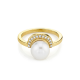  real gold plated jewelry pearl ring