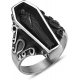 925 sterling silver coffin ring