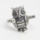 925 sterling silver owl ring