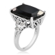 925 sterling silver black cubic zirconium black onyx ring