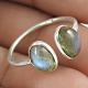 925 sterling silver open gemstone rings