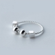  band spinner anxiety peace fidget ring sterling silver