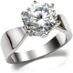  jewelry large cubic zirconia stainless steel ring