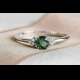 Cluster moss agate ring fine jewelry custom engagement ring for women 925 sterling silver
