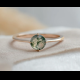 Manufacture jewelry solitaire moss agate ring real gold plated 925 sterling silver women ring