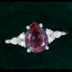 Custom pear cut lab Alexandrite Engagement Ring 925 sterling silver ring for women