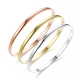 Fashion Gold Plated Jewellery bangle 316 Stainless Steel shiny bangle 18K Gold